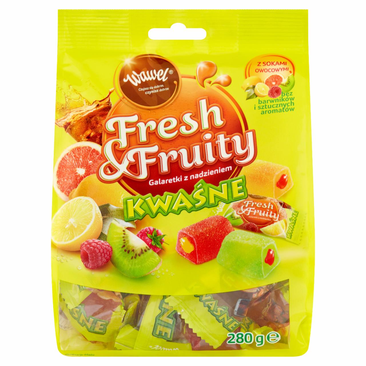 Zdjęcia - Wawel Fresh & Fruity Galaretki z nadzieniem kwaśne 280 g