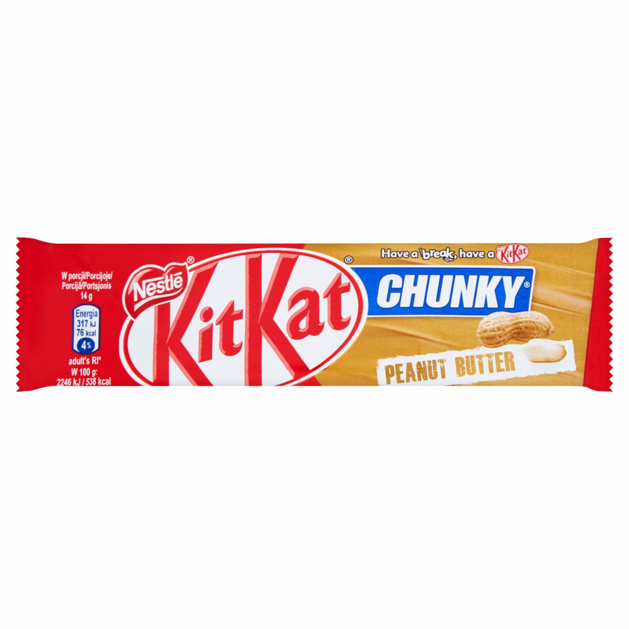 Zdjęcia - KitKat Chunky Peanut Butter Paluszek waflowy w mlecznej czekoladzie 42 g