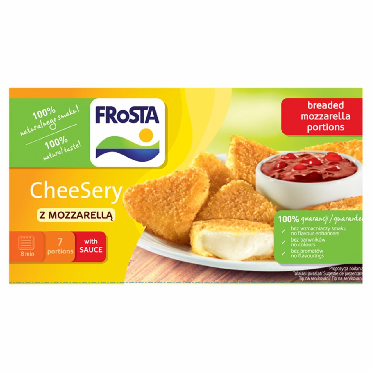 Zdjęcia - FRoSTA Cheesery z mozzarellą 140 g plus sos żurawinowy 25 ml