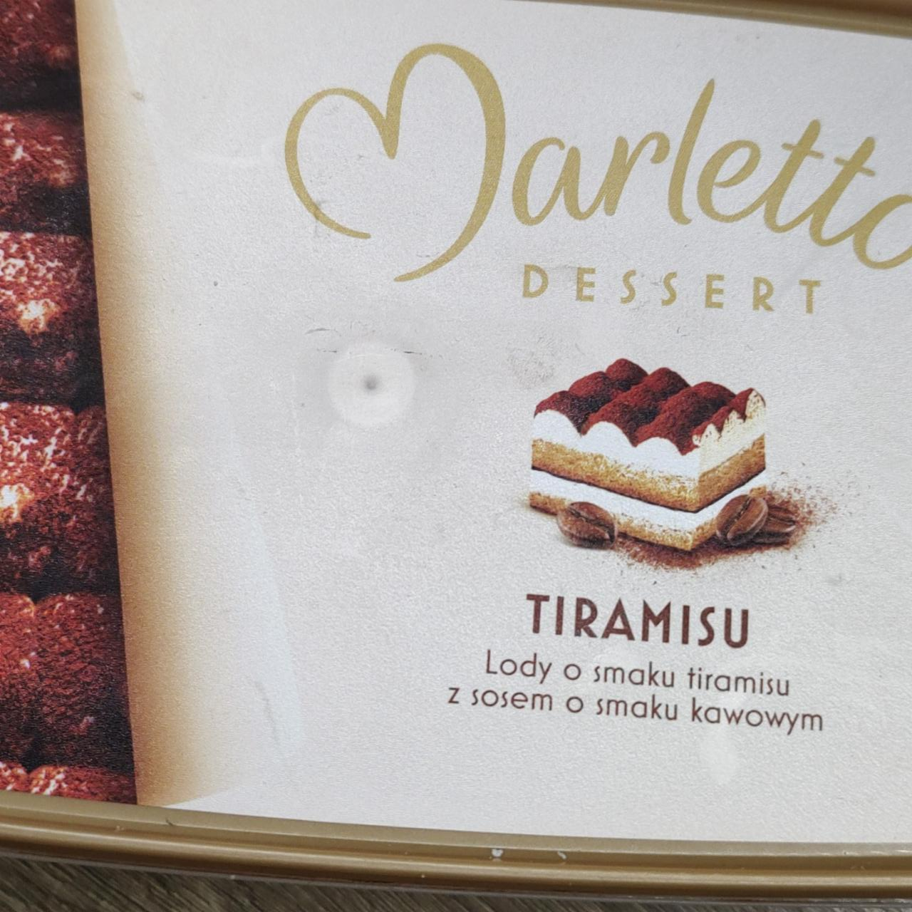 Zdjęcia - Tiramisu Lody o smaku tiramisu z sosem o smaku kawowym Marletto Dessert