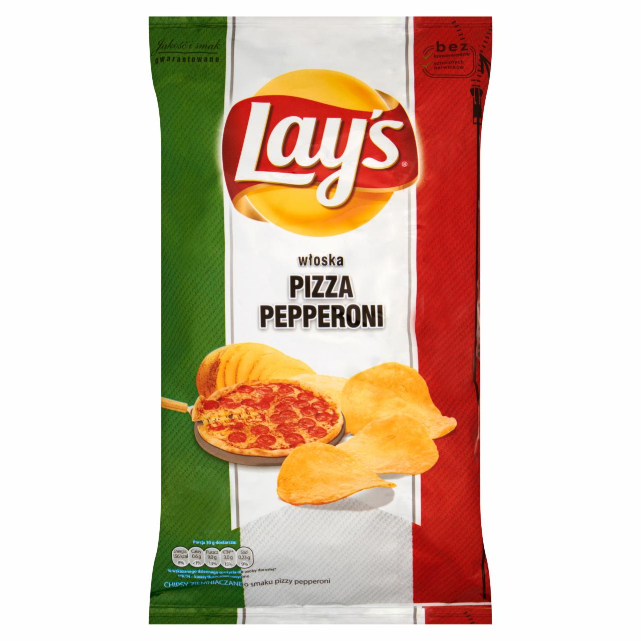 Zdjęcia - Lay's włoska pizza pepperoni Chipsy ziemniaczane 145 g