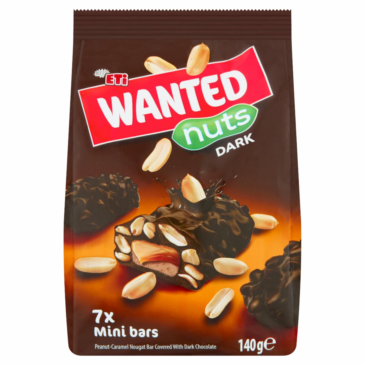 Zdjęcia - Eti Wanted Baton nugatowy z orzeszkami ziemnymi i karmelem pokryty czekoladą deserową 140 g