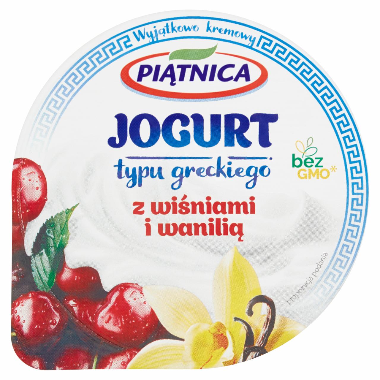 Zdjęcia - Piątnica Jogurt typu greckiego z wiśniami i wanilią 150 g