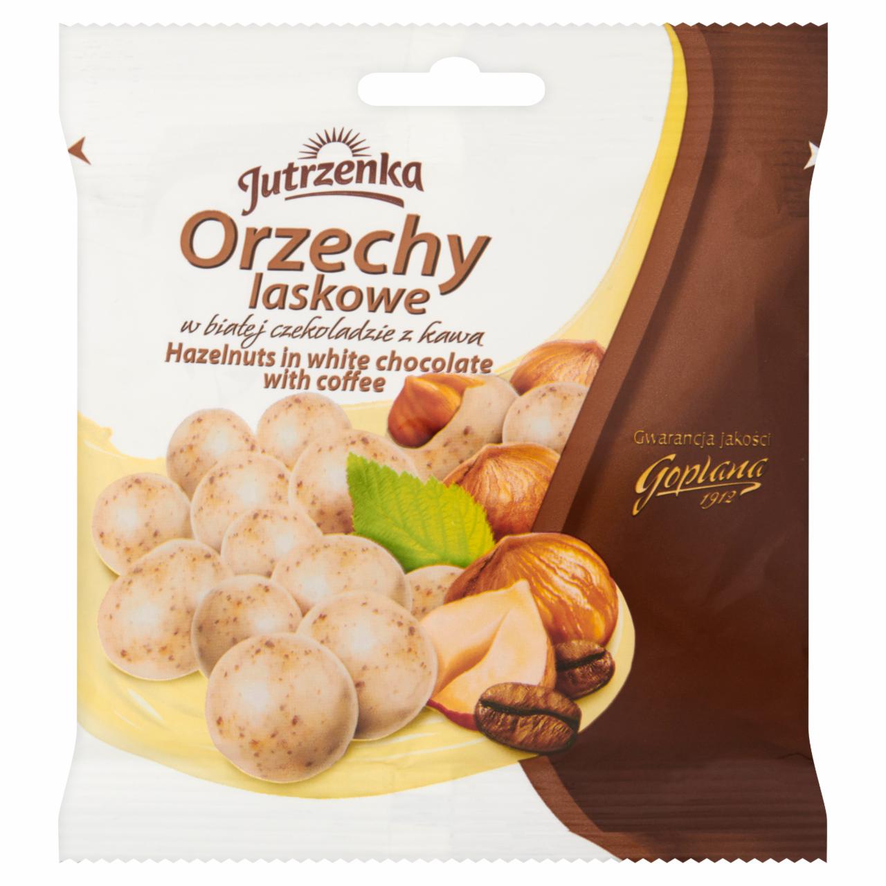 Zdjęcia - Jutrzenka Orzechy laskowe w białej czekoladzie z kawą 80 g