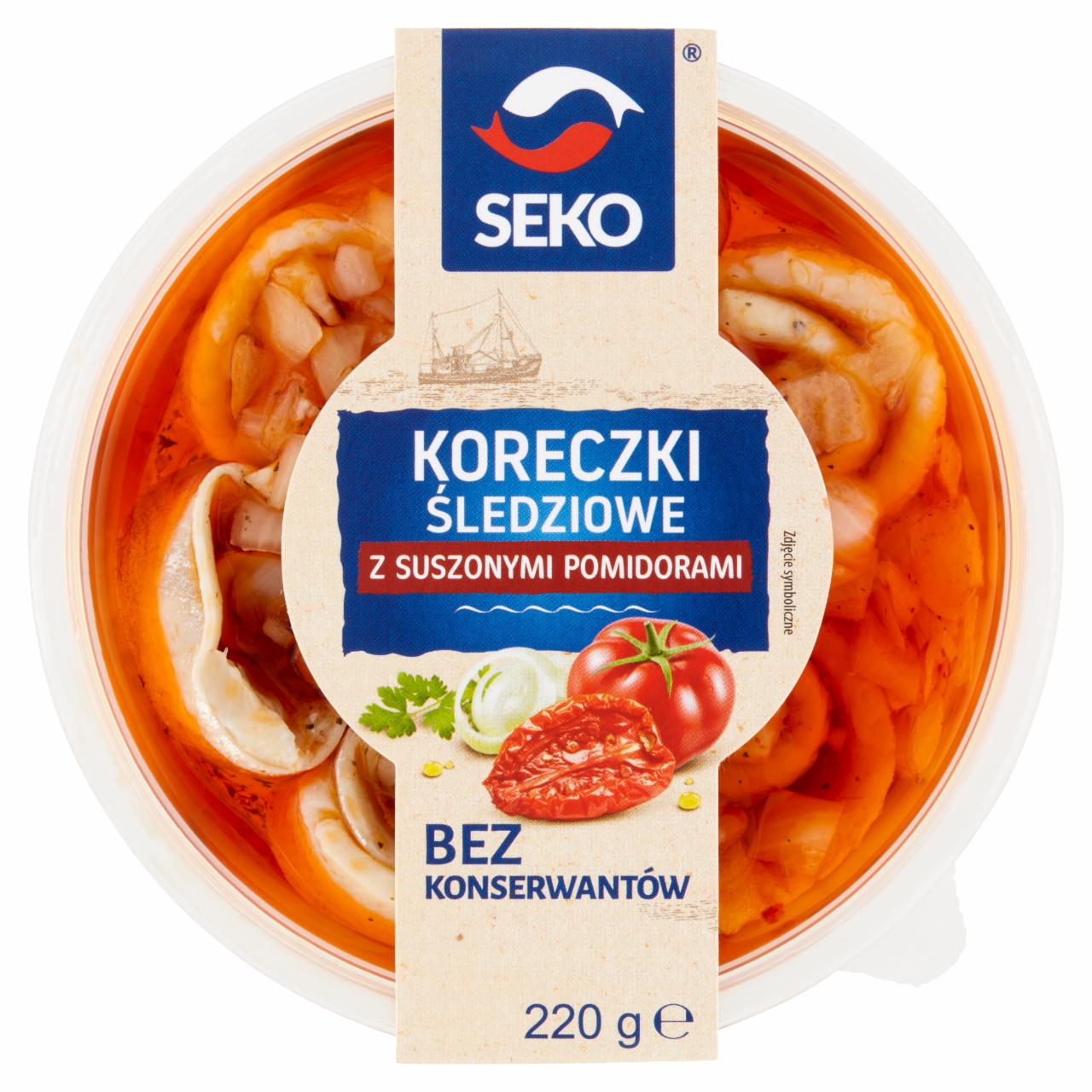 Zdjęcia - Seko Koreczki śledziowe z suszonymi pomidorami 220 g