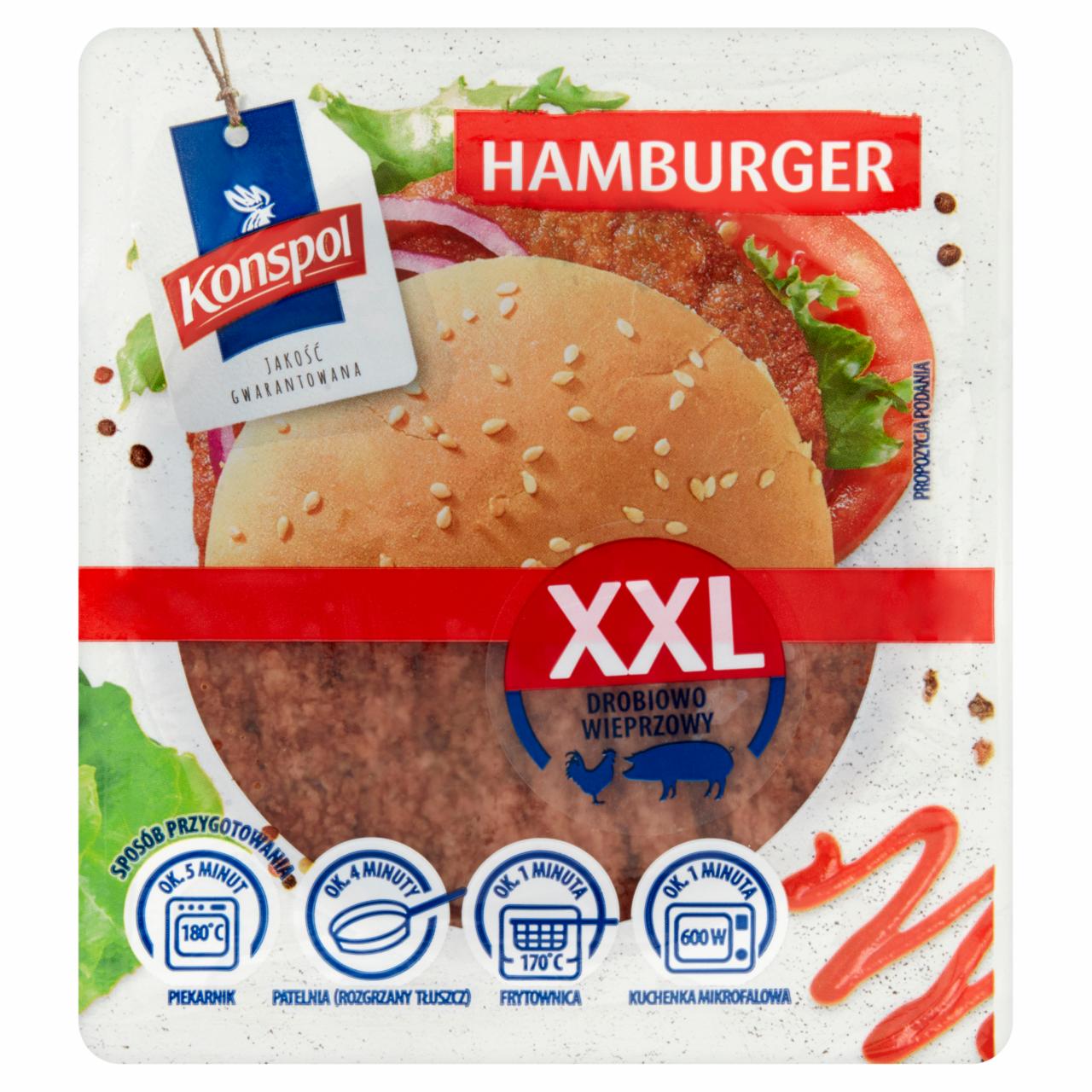 Zdjęcia - Konspol Hamburger XXL drobiowo-wieprzowy 270 g