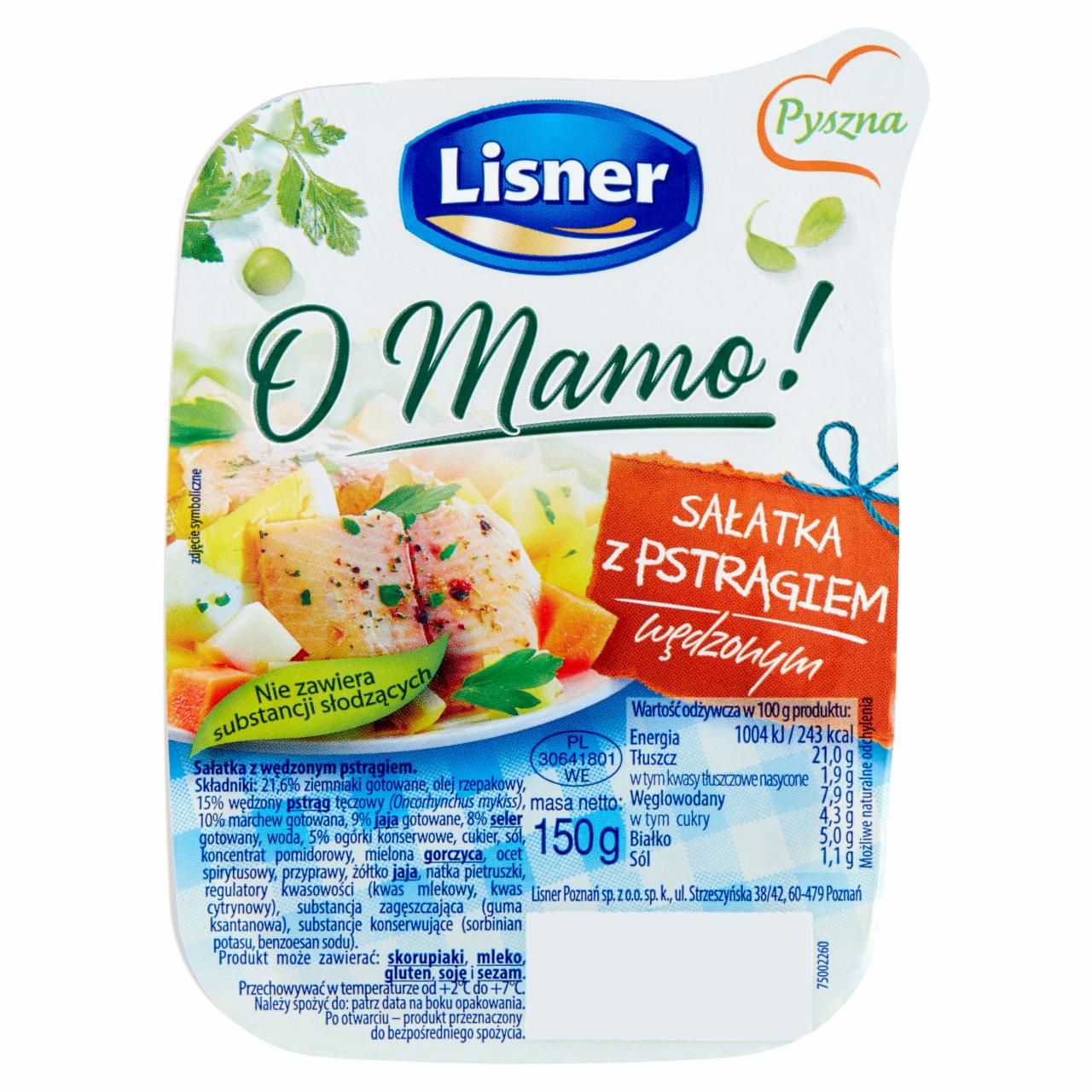 Zdjęcia - Lisner O Mamo! Sałatka z pstrągiem wędzonym 150 g