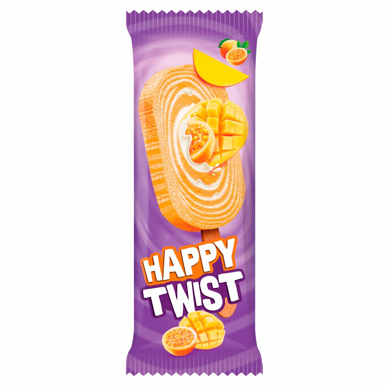 Zdjęcia - Happy Twist Lody o smaku śmietankowym i lody wodne o smaku mango-marakuja
