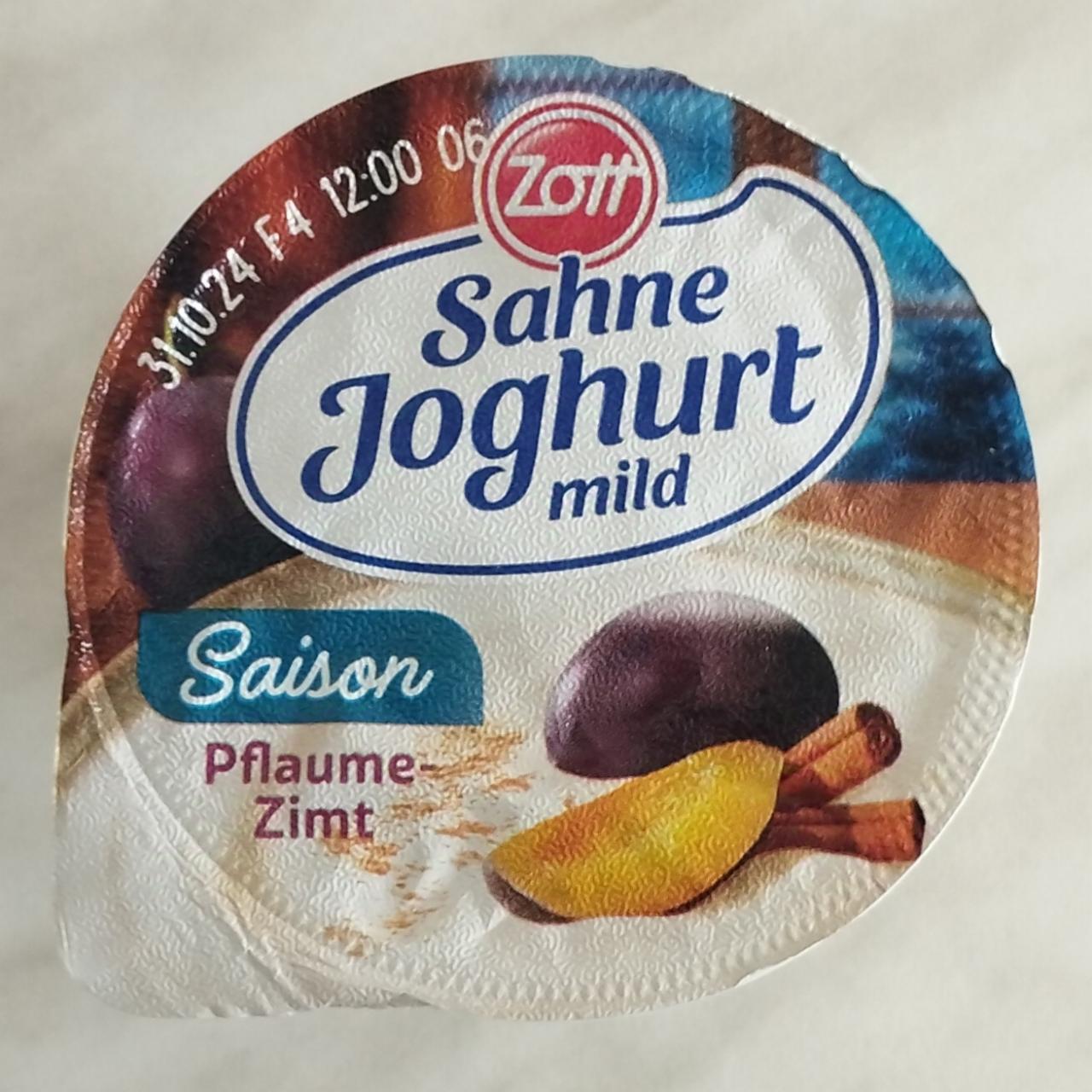 Zdjęcia - Sahne joghurt mild saison pflaume-zimt Zott