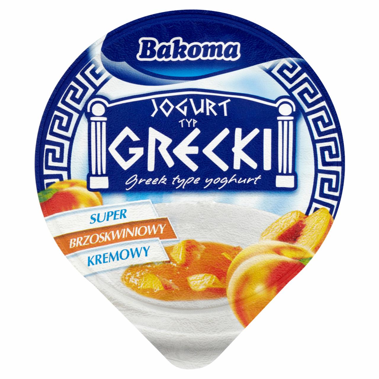 Zdjęcia - Bakoma Jogurt typ grecki brzoskwiniowy 145 g