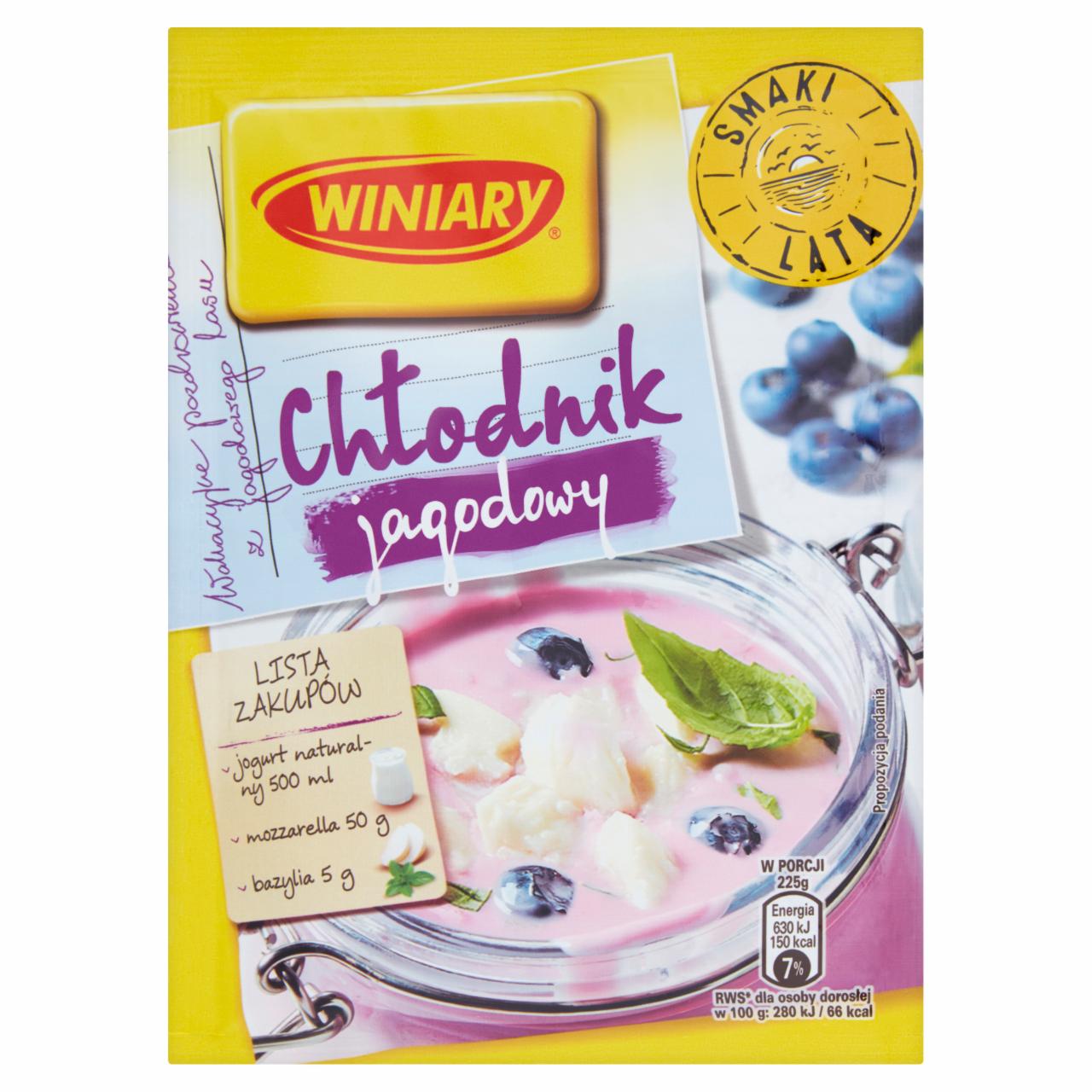 Zdjęcia - Winiary Chłodnik jagodowy 45 g