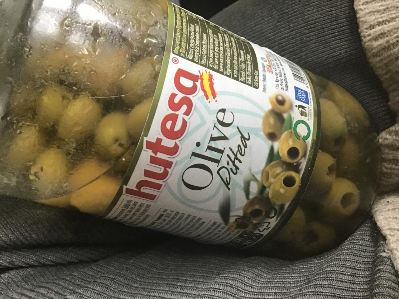 Zdjęcia - Zielone oliwki bez pestek w zalewie 350 g Hutesa