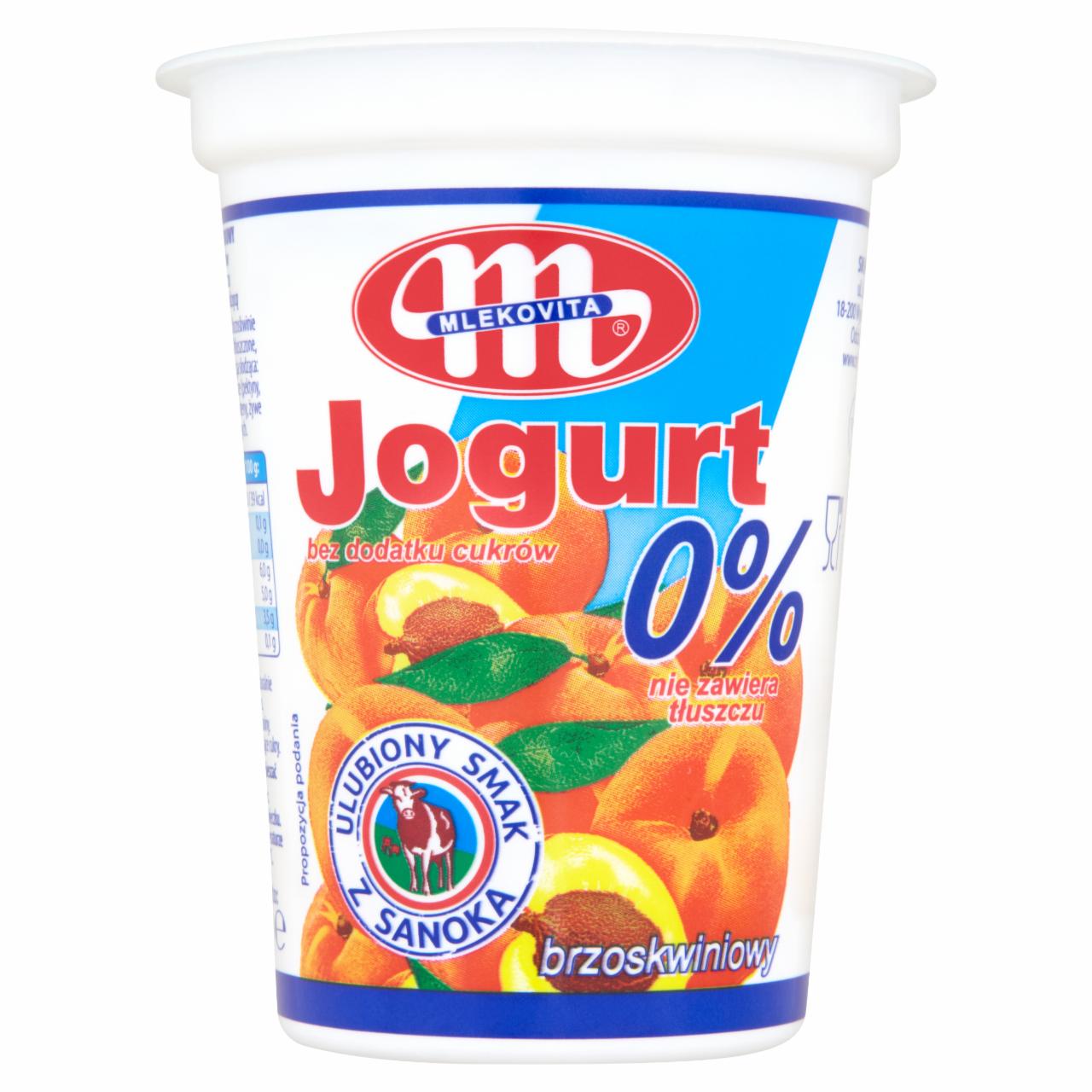 Zdjęcia - Mlekovita Jogurt 0% brzoskwiniowy 400 g