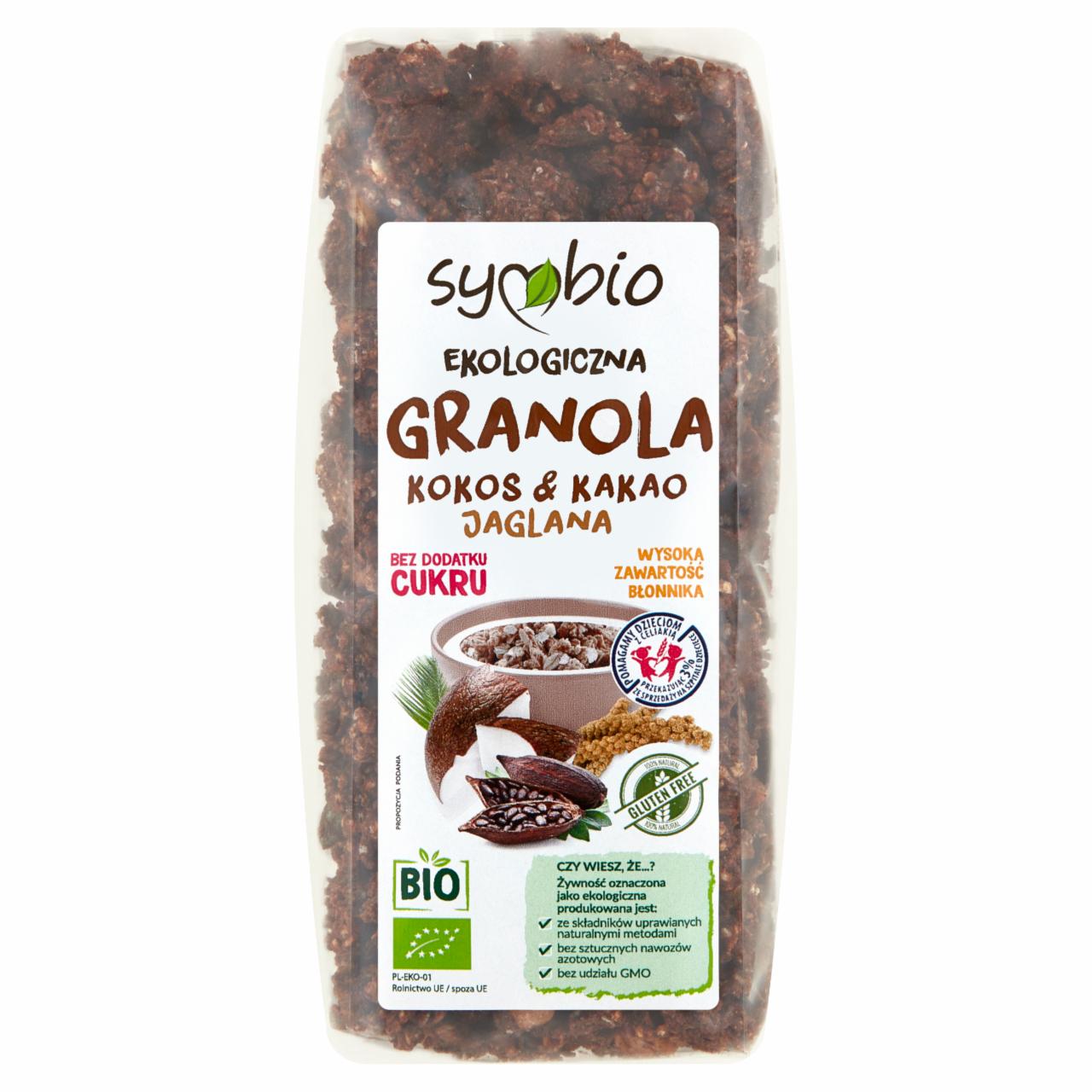 Zdjęcia - Symbio Ekologiczna granola jaglana kokos & kakao 350 g
