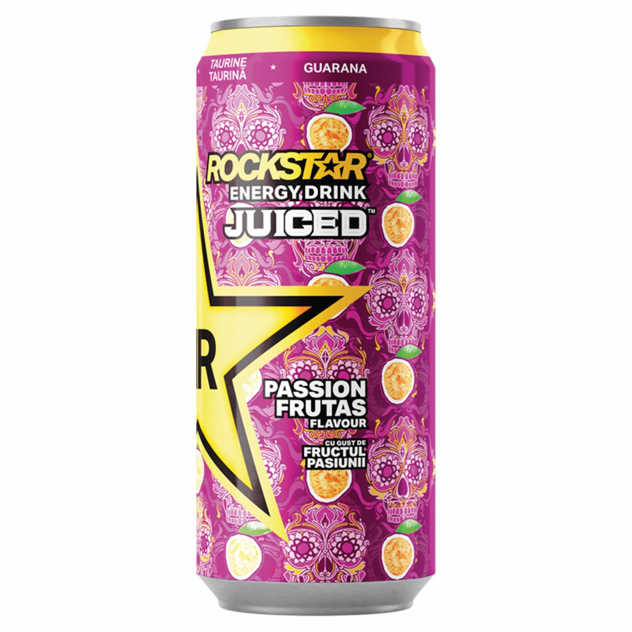 Zdjęcia - Rockstar Juiced Passion Frutas Gazowany napój energetyzujący o smaku marakui 500 ml
