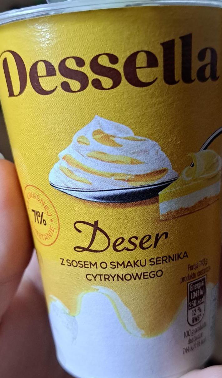Zdjęcia - Deser z sosem o smaku sernika cytrynowego Dessella