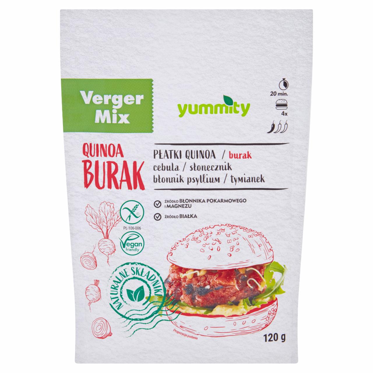 Zdjęcia - Yummity Bezglutenowy wege burger z burakiem 120 g