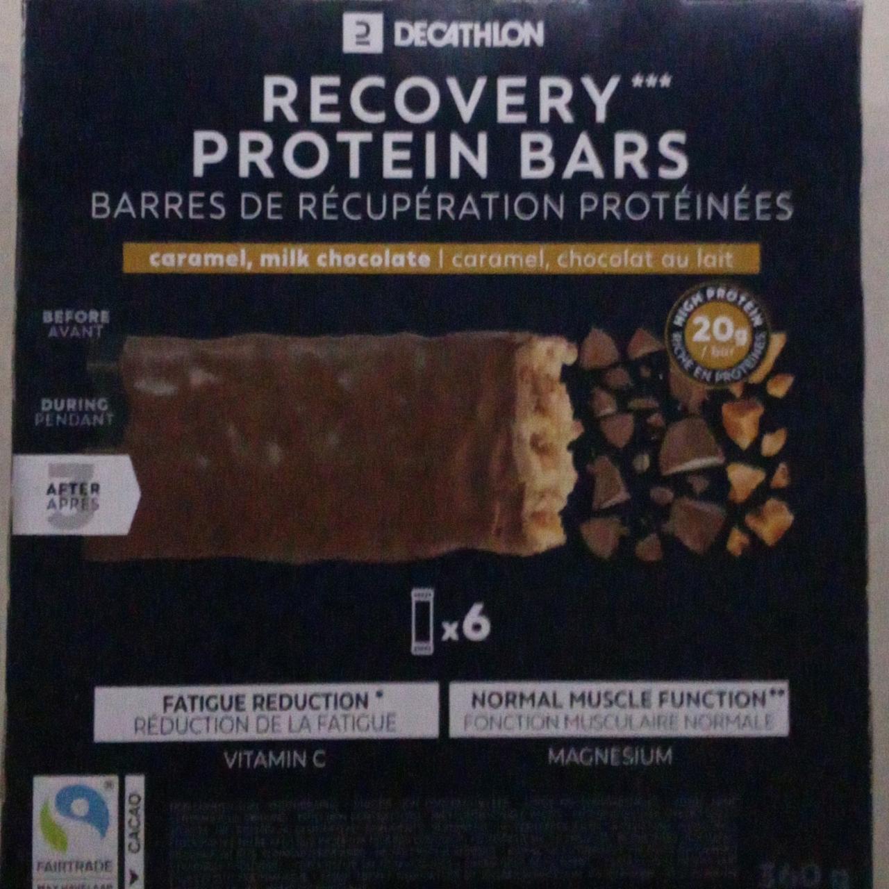 Zdjęcia - Recovery protein bars caramel milk chocolate Decathlon
