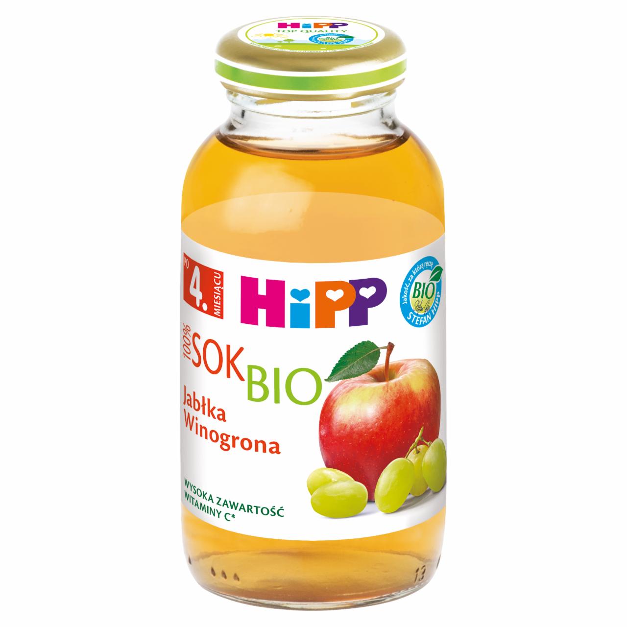 Zdjęcia - HiPP BIO Sok 100% jabłka-winogrona po 4. miesiącu 0,2 l