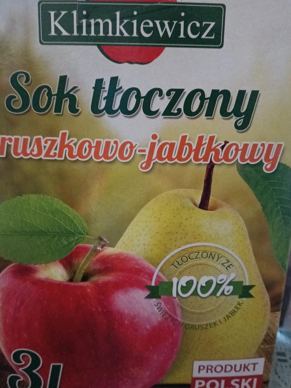 Zdjęcia - sok tłoczony gruszkowo jabłkowy Klimkiewicz