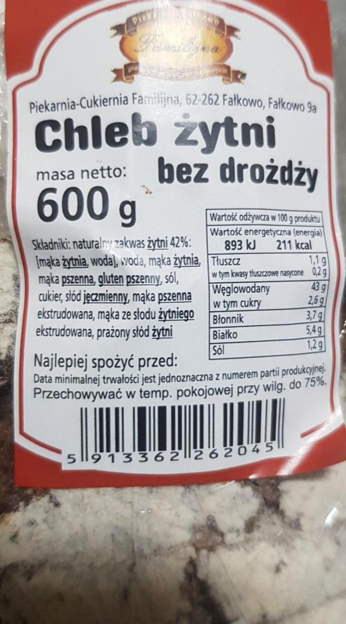 Zdjęcia - Chleb żytni bez drożdży Piekarnia cukiernia Familijna