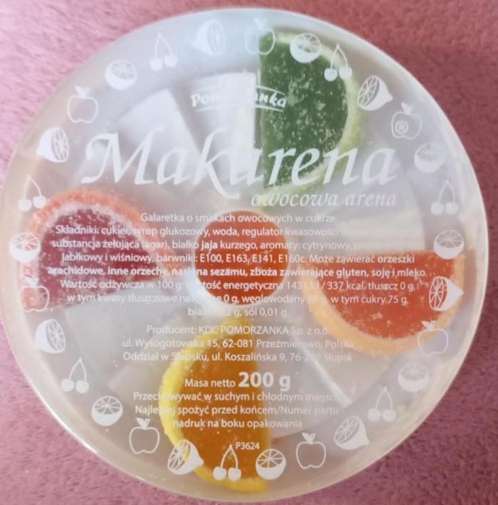 Zdjęcia - Pomorzanka Makarena owocowa arena Galaretka o smakach owocowych w cukrze 200 g