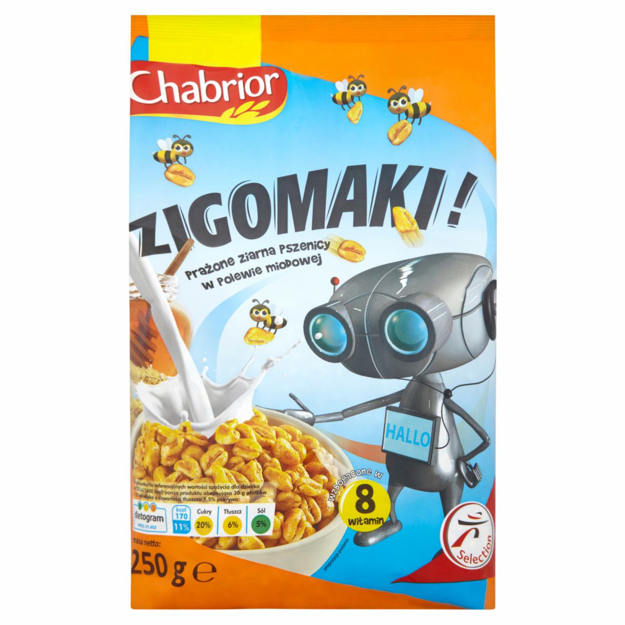 Zdjęcia - Chabrior Zigomaki! Prażone ziarna pszenicy w polewie miodowej wzbogacone w 8 witamin 250 g