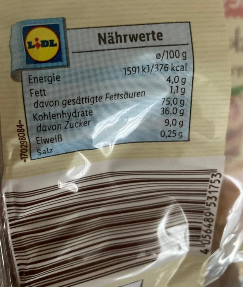 Löffelbiskuits Savoiardi Sondey - kalorie, kJ i wartości odżywcze ...