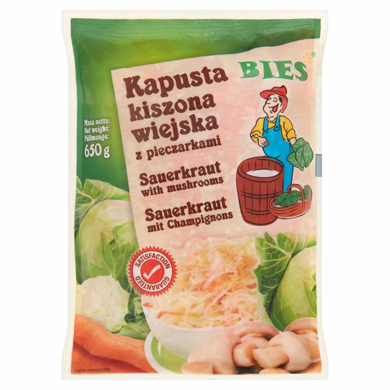 Zdjęcia - Kapusta kiszona wiejska z pieczarkami 650 g