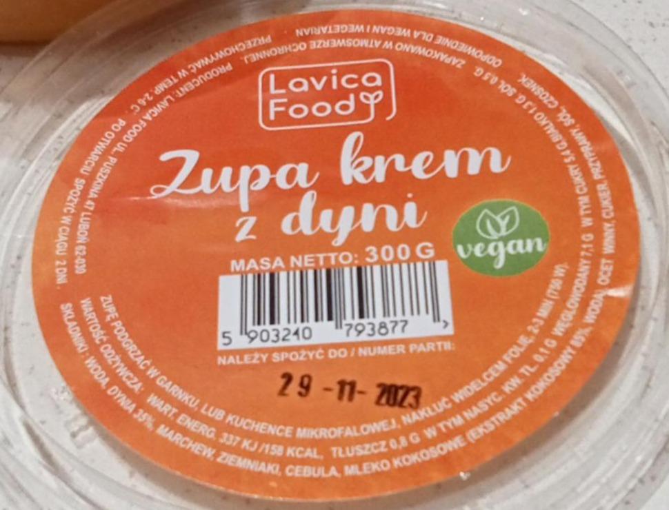 Zdjęcia - Zupa krem z dyni Lavica Food