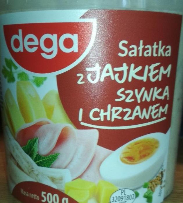 Zdjęcia - Sałatka z jajkiem szynką i chrzanem Dega