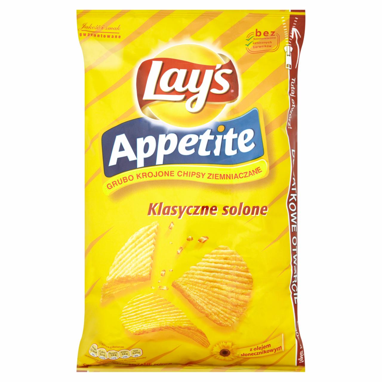 Zdjęcia - Lay's Appetite Klasyczne solone Grubo krojone chipsy ziemniaczane 150 g
