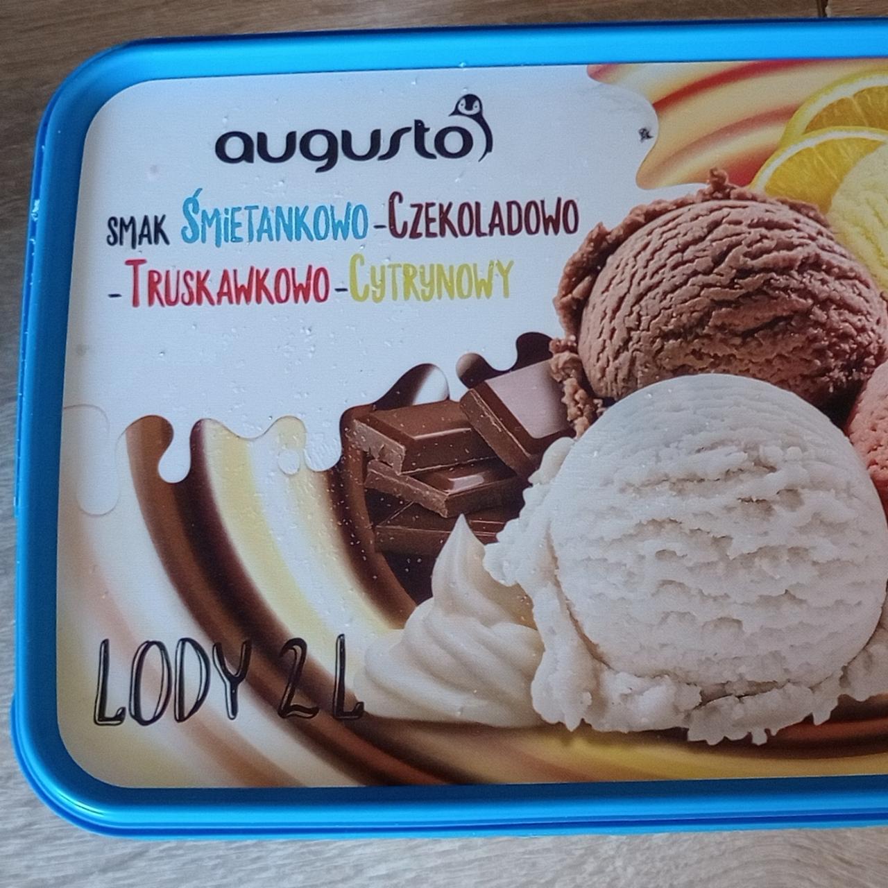 Zdjęcia - lody śmietanowo czekoladowo truskawokowo cytrynowe Augusto