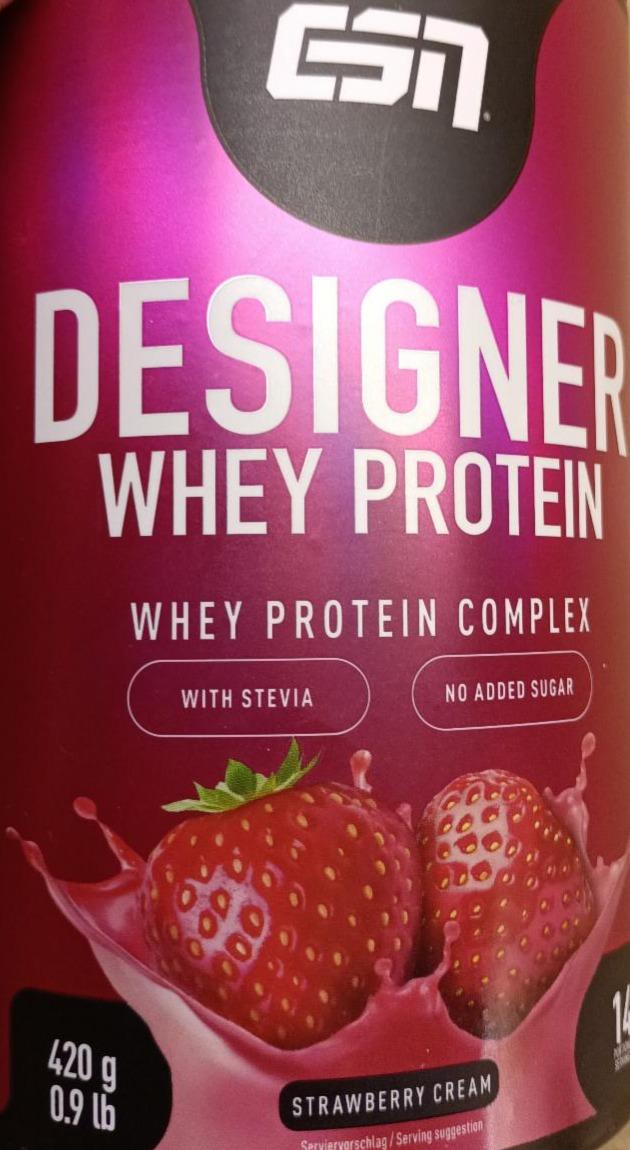 Zdjęcia - Designer whey protein strawberry cream GN