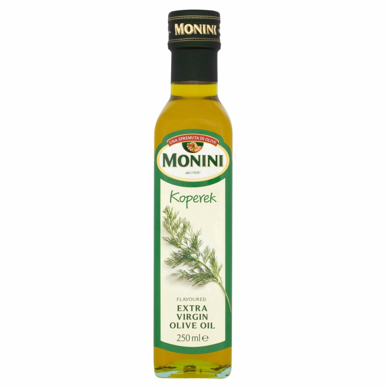 Zdjęcia - Monini Aromatyzowana oliwa z oliwek extra vergine o smaku koperku 250 ml