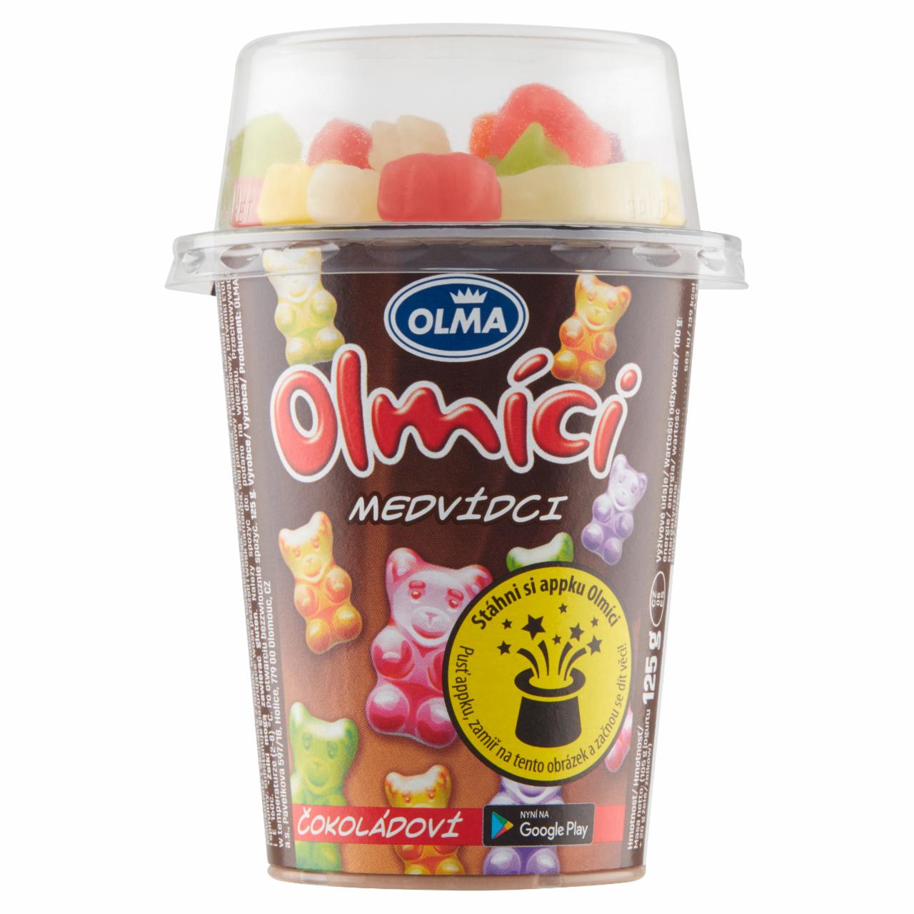 Zdjęcia - Olma Olmici Jogurt o smaku czekoladowym z żelkami 125 g