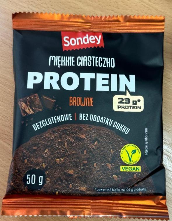 Zdjęcia - Miękkie ciasteczko protein brownie Sondey