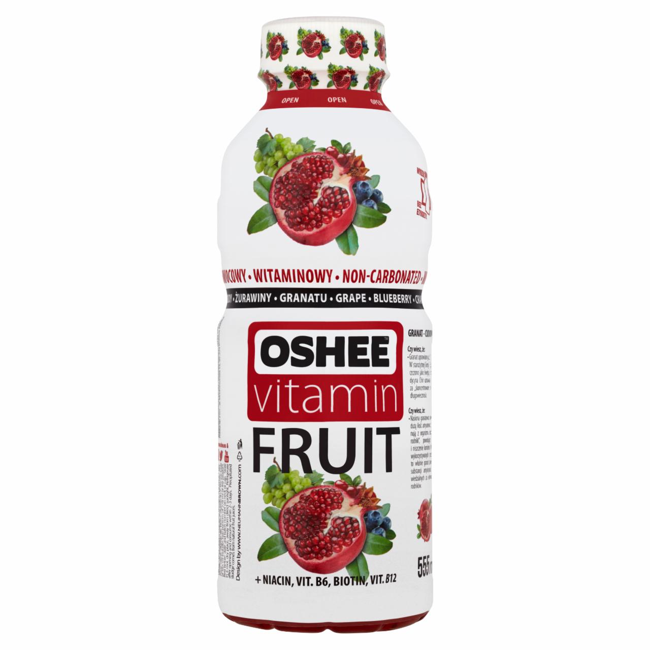Zdjęcia - Oshee Vitamin Fruit Napój niegazowany o smaku wieloowocowym wzbogacony witaminami 555 ml