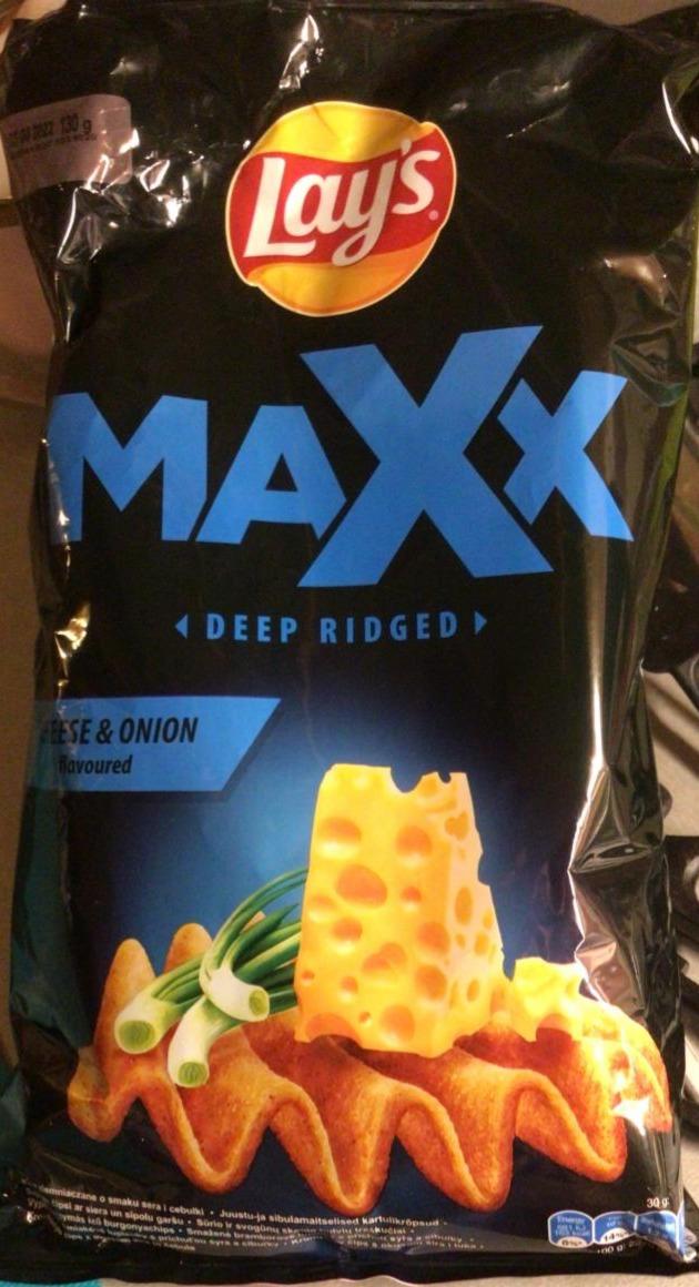 Zdjęcia - Lay's Maxx Chipsy ziemniaczane o smaku sera i cebulki 130 g