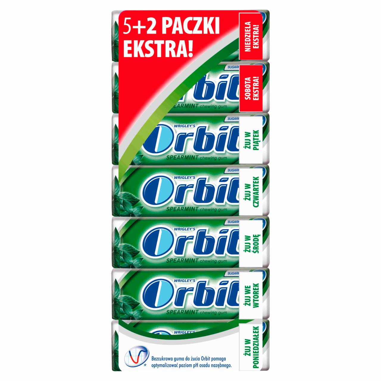 Zdjęcia - Orbit Spearmint Guma do żucia bez cukru 98 g (7 x 10 drażetek)