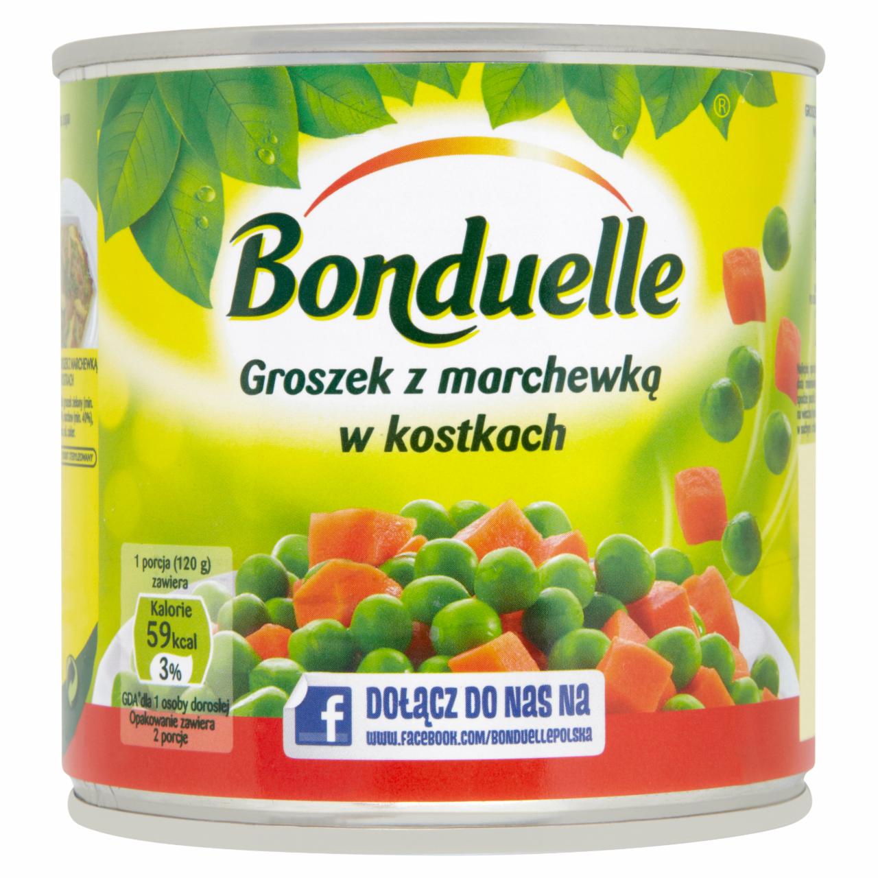 Zdjęcia - Bonduelle Groszek z marchewką w kostkach 400 g