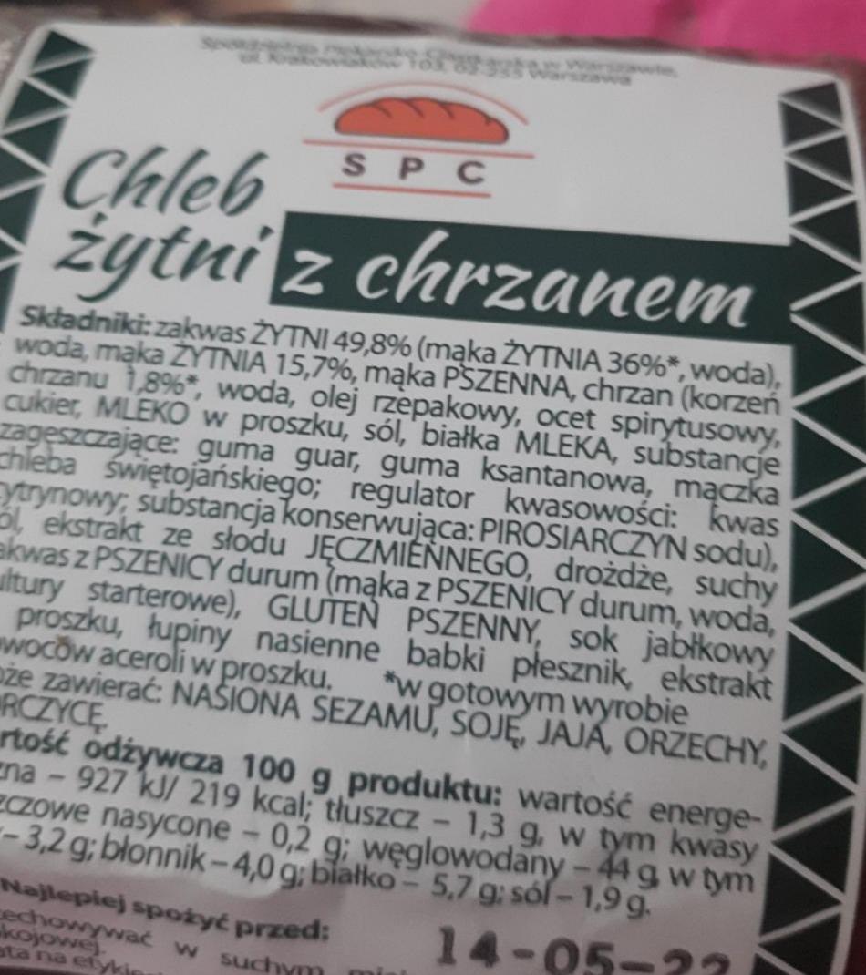 Zdjęcia - Chleb żytní z chrzanem SPC