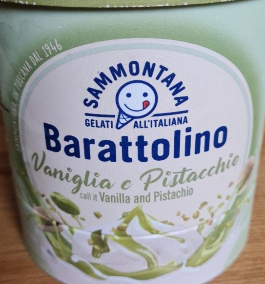 Zdjęcia - Sammontana Barattolino Lody o smaku waniliowym z nadzieniem pistacjowym 800 ml