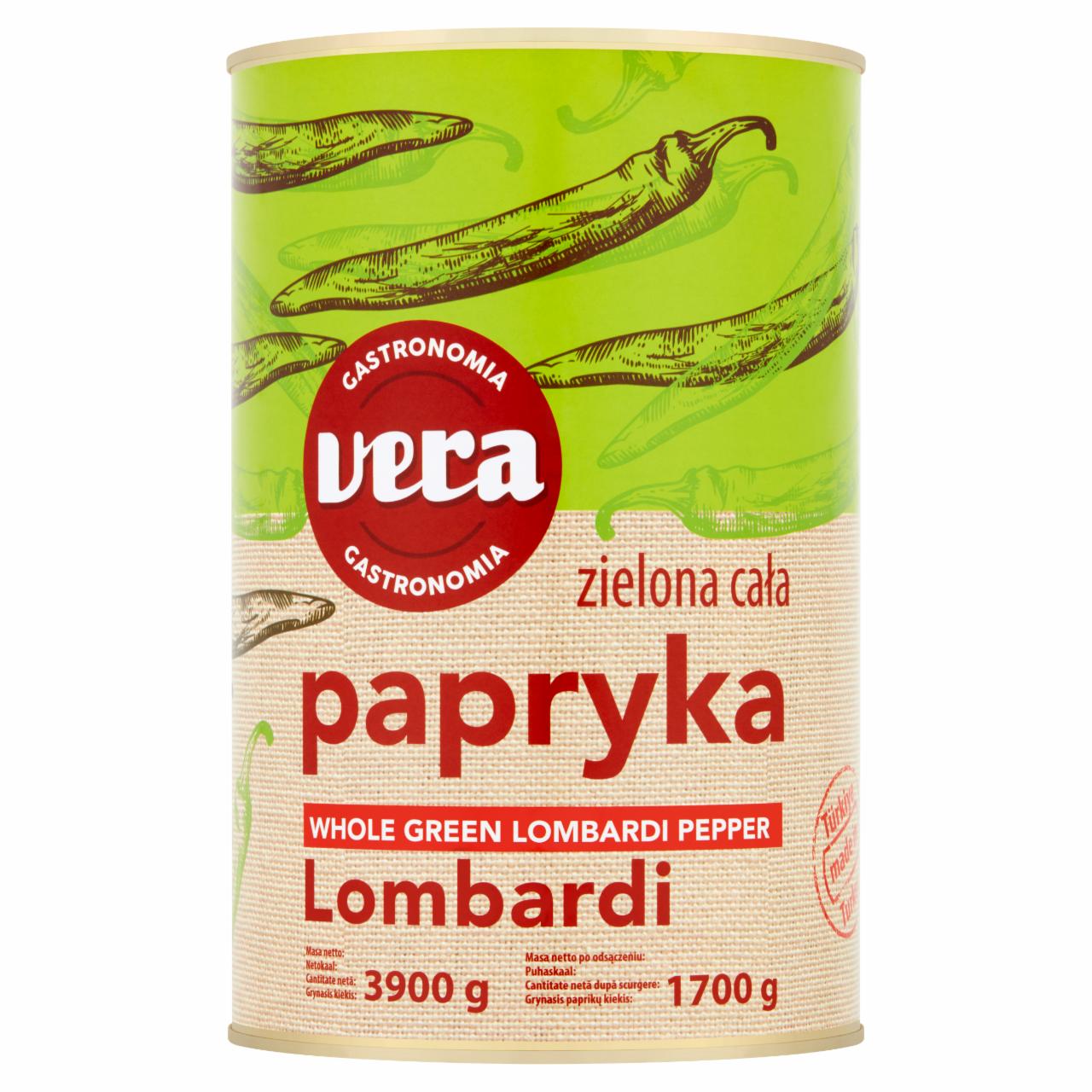 Zdjęcia - Vera Gastronomia Papryka Lombardi zielona cała 3900 g