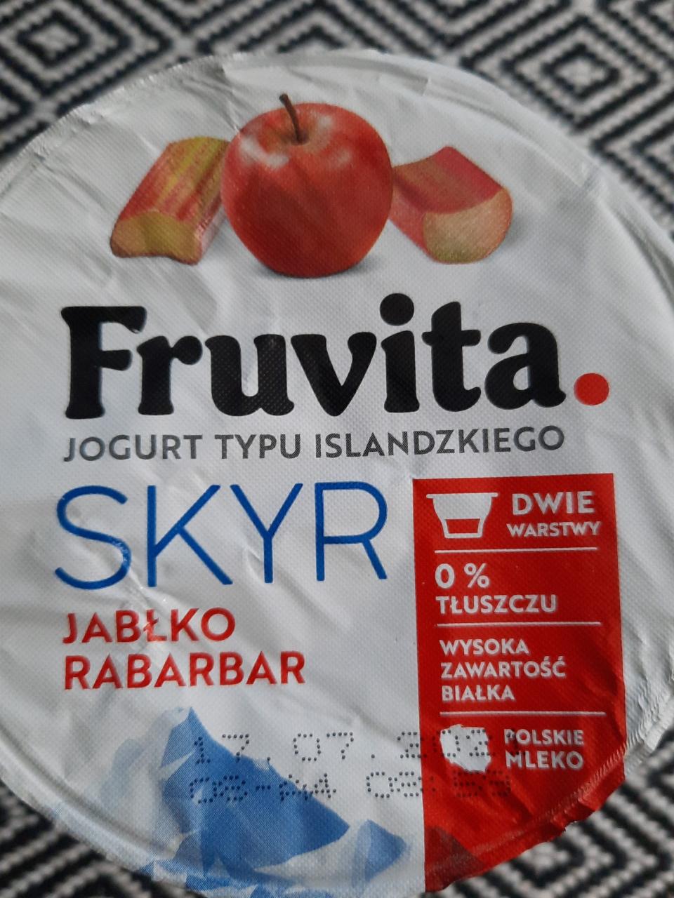 Zdjęcia - Fruvita jogurt typu islandzkiego skyr jabłko rabarbar