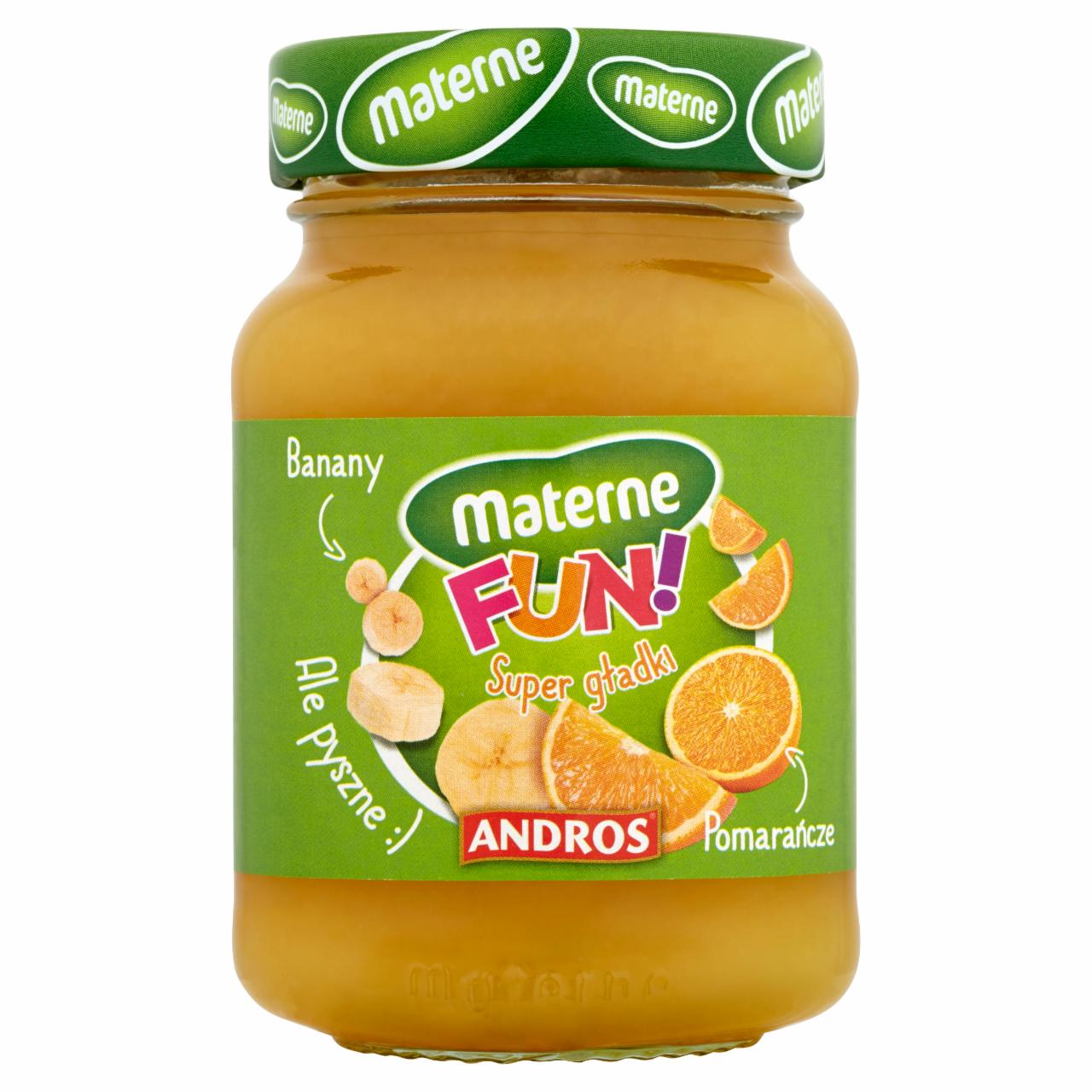 Zdjęcia - Materne Fun! Super gładki Produkt owocowy z soku z pomarańczy i bananów 270 g