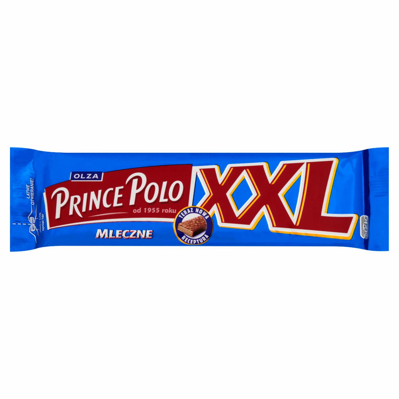 Zdjęcia - Kruchy wafelek z kremem kakaowym oblany czekoladą mleczną 52 g Prince Polo XXL Mleczne Olza