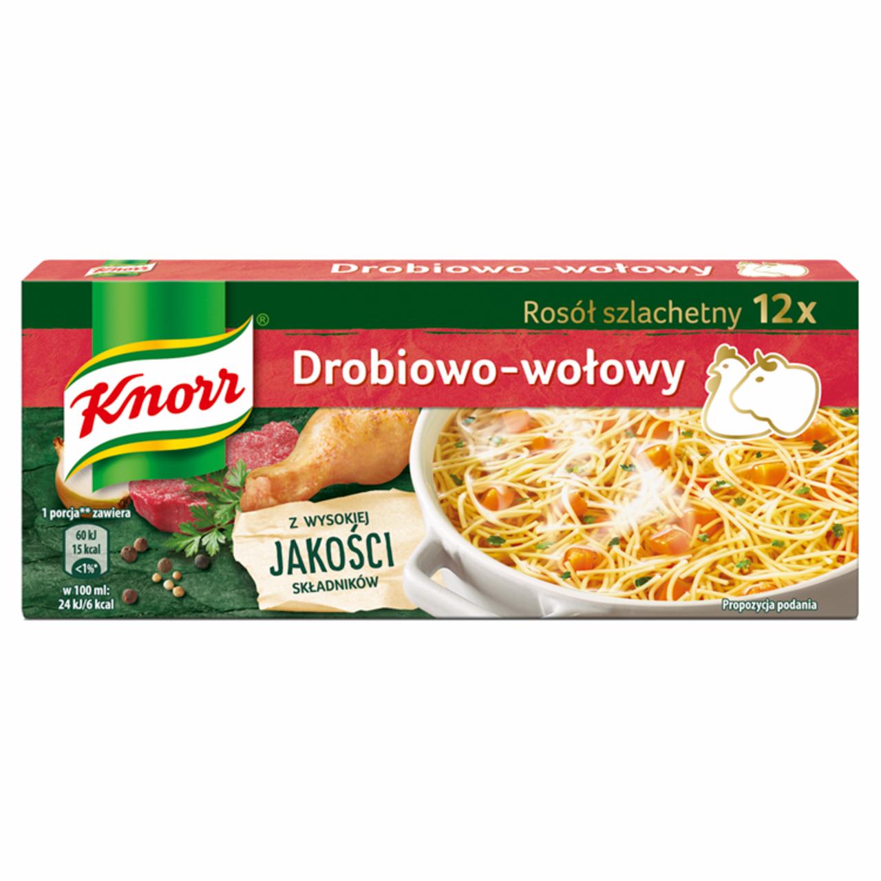 Zdjęcia - Knorr Rosół szlachetny drobiowo-wołowy 120 g (12 x 10 g)