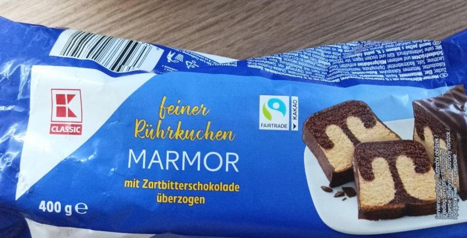 Zdjęcia - Feiner Rührkuchen Marmor mit Zartbitterschokolade überzogen K-Classic