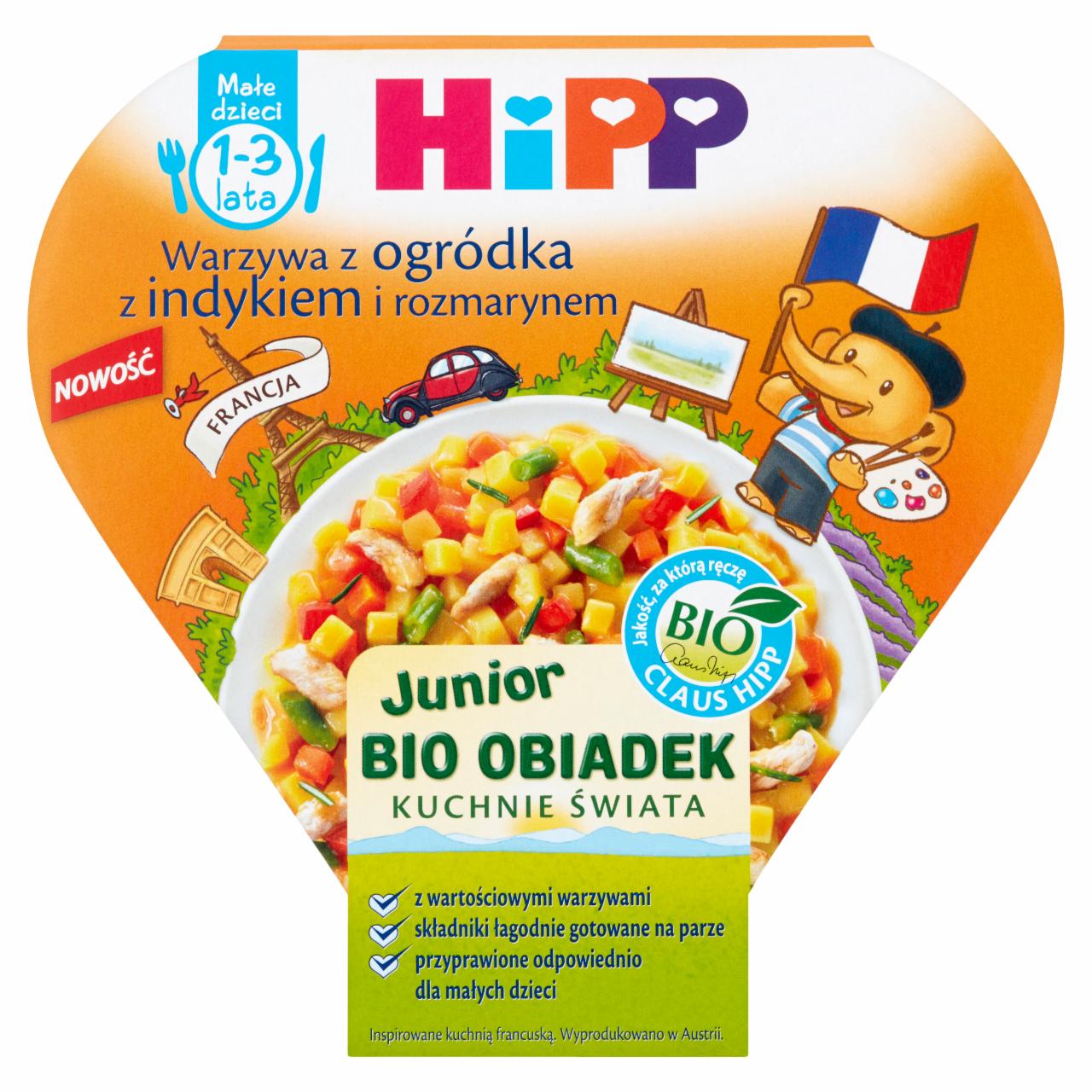 Zdjęcia - HiPP BIO Junior Warzywa z ogródka z indykiem i rozmarynem dla małych dzieci 1-3 lata 250 g